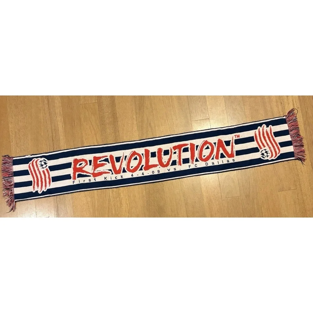 New England Revolution Soccer Scarf First Kick 2009 Rare Nice